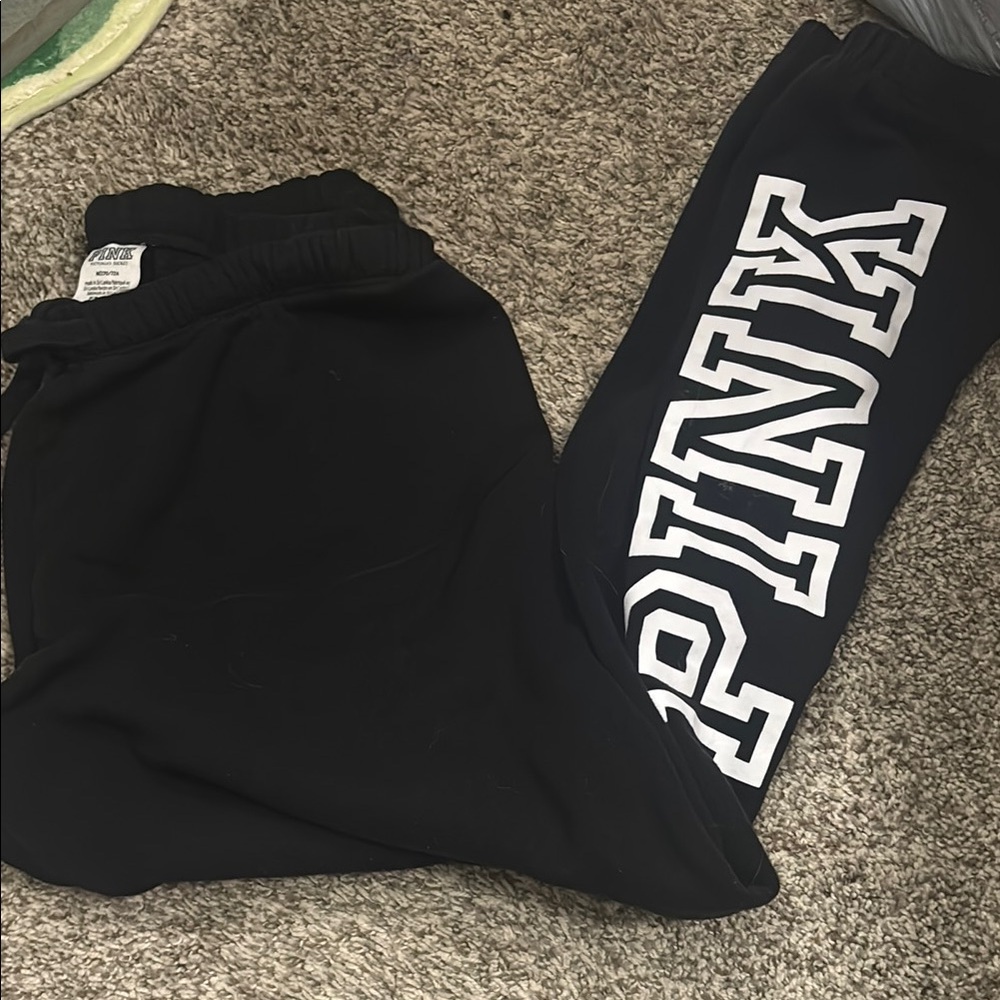 PINK Victoria's Secret Kids Black Sweatpants
